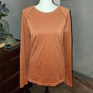 Athleta Momentum Shine Top - Orange Size M EUC